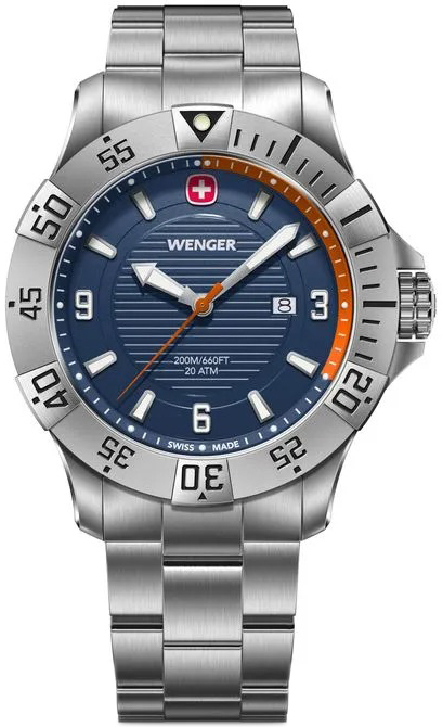 Wenger Herrklocka 01.0641.141 Seaforce Blå/Stål Ø43 mm - Wenger