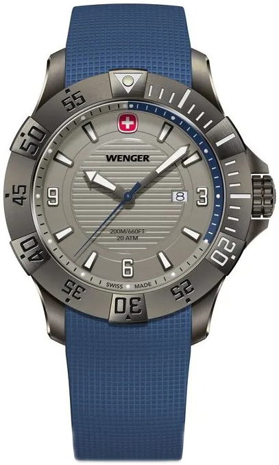 Wenger Herrklocka 01.0641.142 Seaforce Grå/Gummi Ø43 mm - Wenger