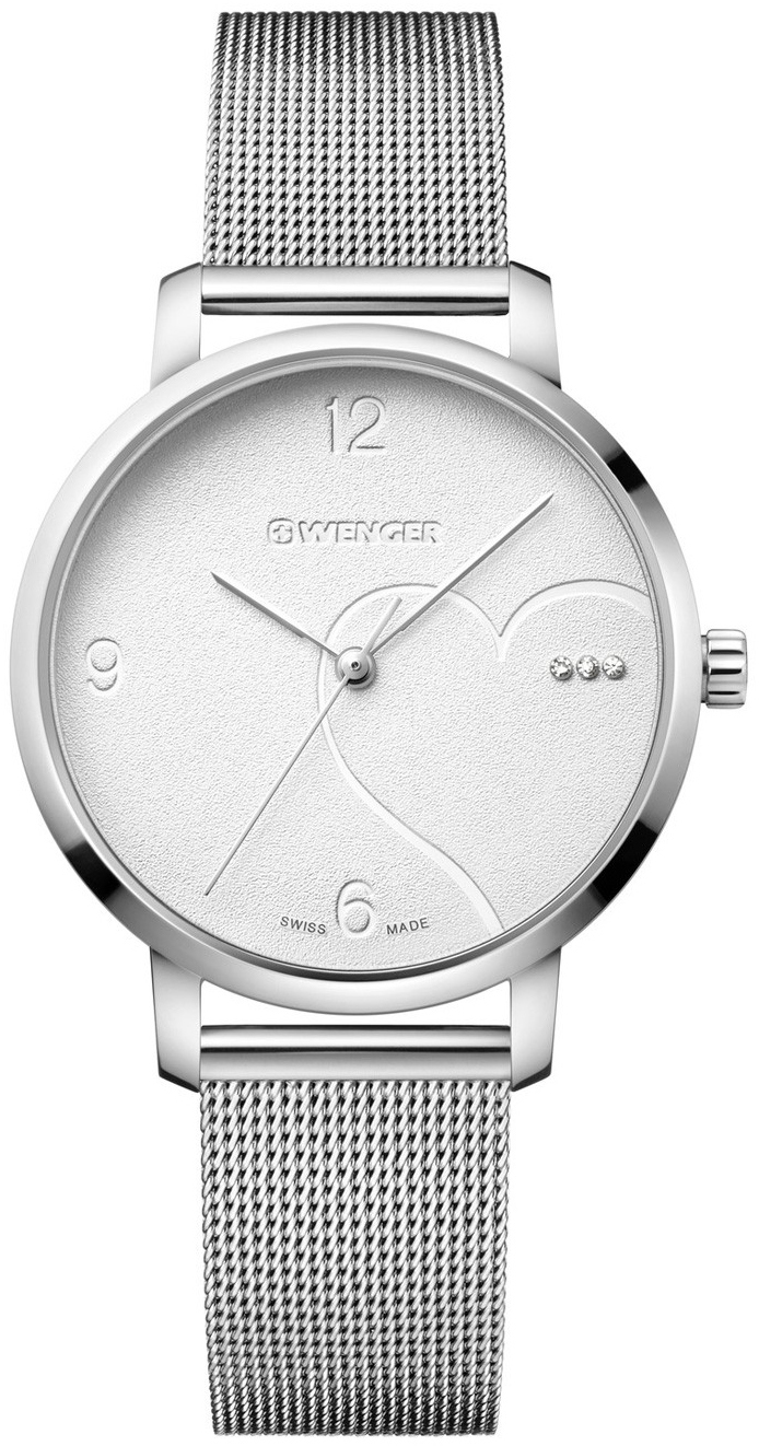 Wenger Damklocka 01.1731.108 Silverf&auml;rgad/St&aring;l &Oslash;38 mm