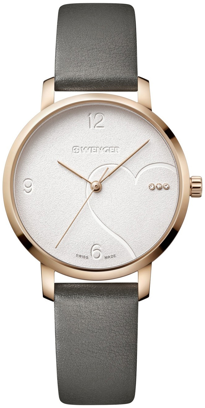 Wenger Damklocka 01.1731.111 Silverf&auml;rgad/L&auml;der &Oslash;38 mm