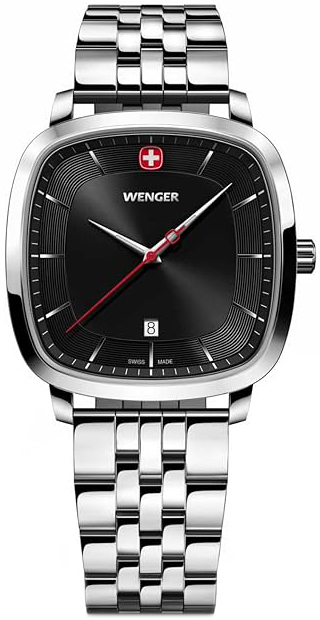 Wenger Herrklocka 01.1921.102 Vintage Svart/Stål