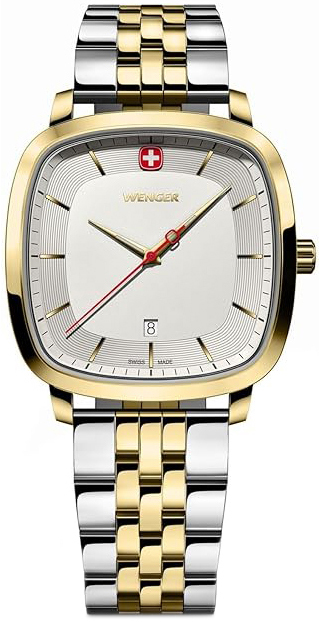 Wenger Herrklocka 01.1921.104 Vintage Silverfärgad/Gulguldtonat stål - Wenger