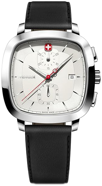 Wenger Herrklocka 01.1933.104 Vintage Vit/Läder - Wenger