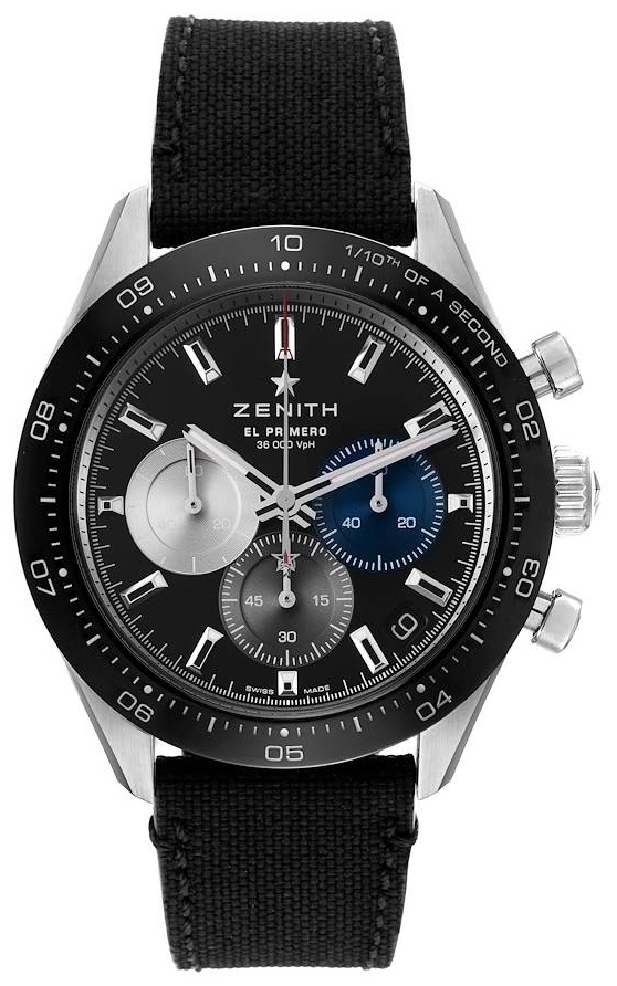 Zenith Herrklocka 03.3100.3600-21.C822 El Primero Svart/Gummi Ø41 mm - Zenith