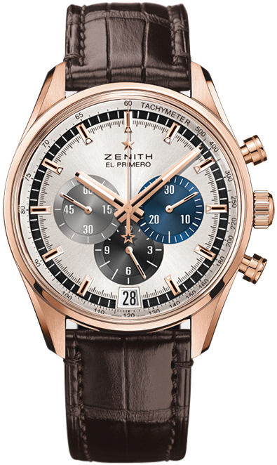 Zenith Herrklocka 18.2043.400-69.C494 El Primero Silverfärgad/Gummi - Zenith