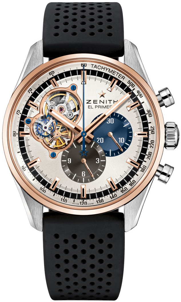Zenith Herrklocka 51.2080.4061-69.R576 El Primero Silverfärgad/Gummi - Zenith
