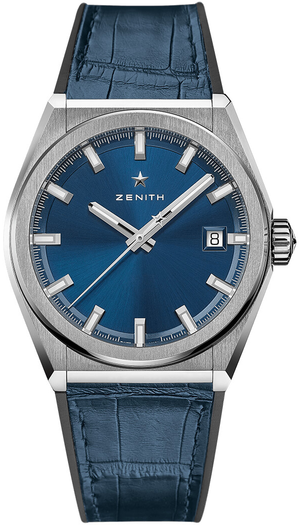 Zenith Herrklocka 95.9000.670-51.R584 Defy Classic Blå/Gummi Ø41 mm - Zenith