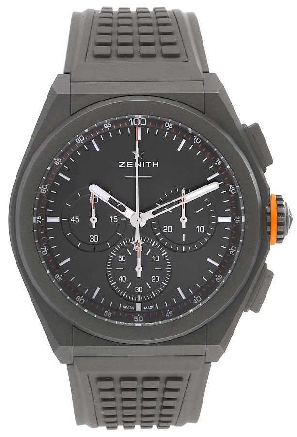 Zenith Herrklocka 97.9000.9004-01.R787 El Primero Grå/Gummi Ø44 mm - Zenith