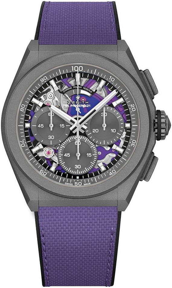 Zenith Herrklocka 97.9001.9004-80.R922 Defy El Primero Grå/Gummi - Zenith