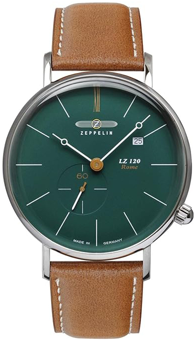 Zeppelin Herrklocka 71383 Rome Grön/Läder Ø41 mm - Zeppelin