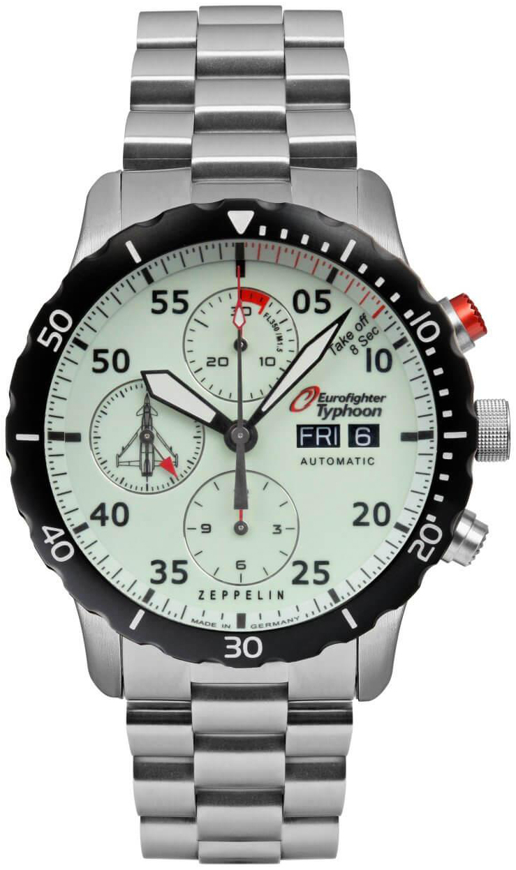 Zeppelin Herrklocka 7218M5 Eurofighter Grön/Stål Ø43 mm - Zeppelin