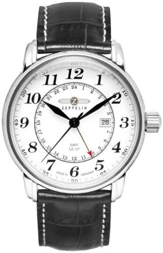 Zeppelin Herrklocka 76421 Graf Vit/Läder Ø42 mm - Zeppelin