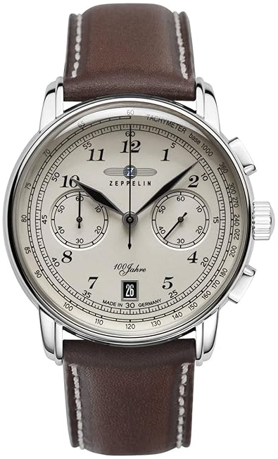 Zeppelin 100 Jahre Herrklocka 76746 Beige/Läder Ø43 mm - Zeppelin