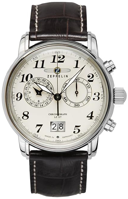 Zeppelin Herrklocka 76845 Lz 127 Graf Beige/Läder Ø42 mm - Zeppelin