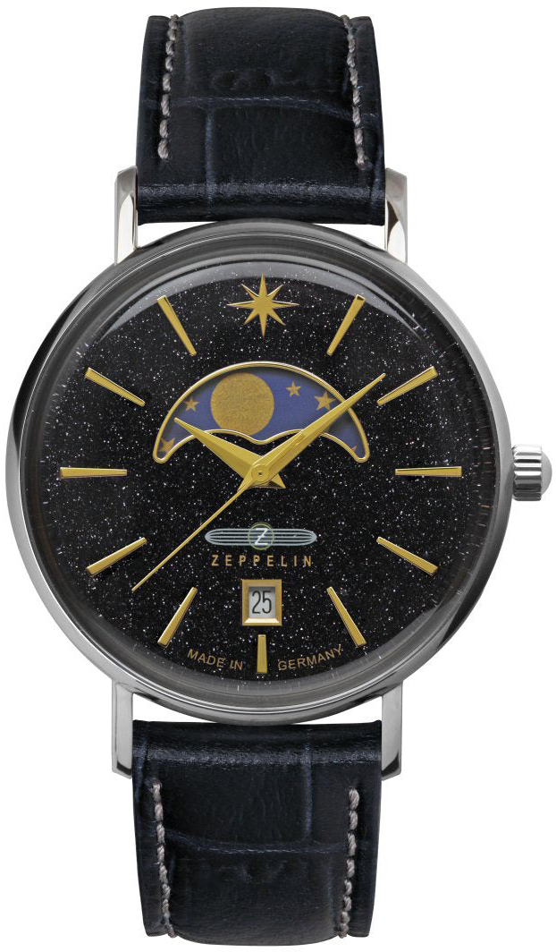 Zeppelin Damklocka 81372 Luna Svart/Läder Ø36 mm - Zeppelin