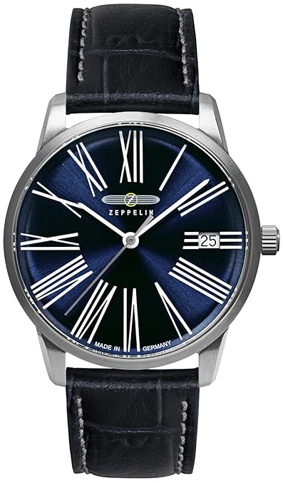 Zeppelin Damklocka 83453 Flatline Blå/Läder Ø35 mm - Zeppelin