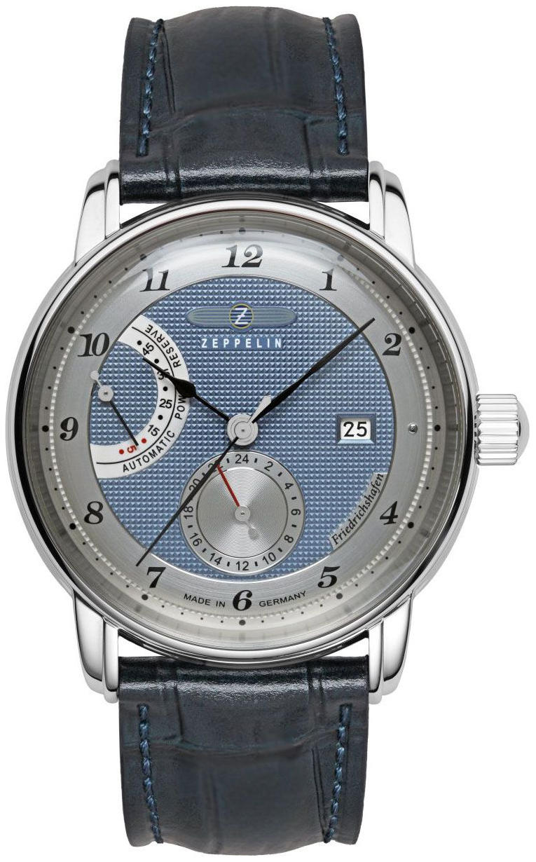 Zeppelin Herrklocka 85903 Friedrichshafen Blå/Läder Ø42 mm