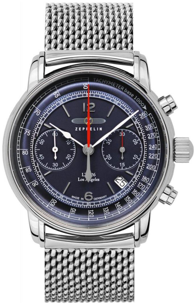 Zeppelin Herrklocka 8614M3 Los Angeles Blå/Stål Ø42 mm