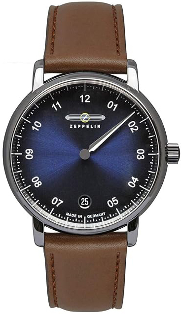 Zeppelin Damklocka 86433 Captains Blå/Läder Ø36 mm - Zeppelin