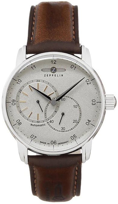 Zeppelin Herrklocka 86621 Captains Line Silverfärgad/Läder Ø43 mm