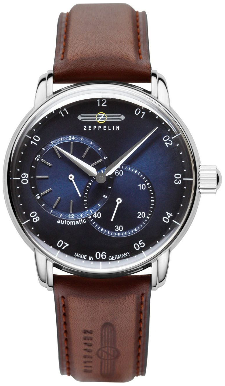 Zeppelin Herrklocka 86623 Captains Blå/Läder Ø43 mm - Zeppelin