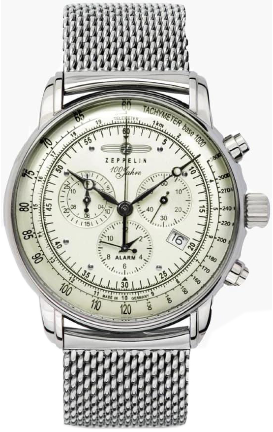 Zeppelin 100 Jahre Herrklocka 8680M3 Beige/Stål Ø42 mm