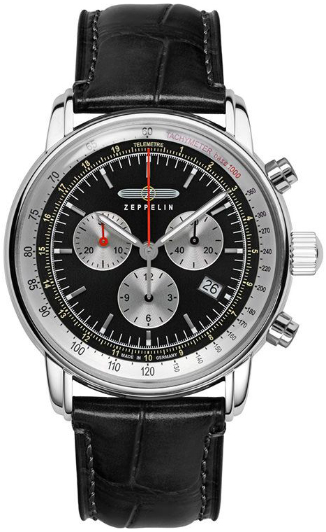 Zeppelin Herrklocka 88882 Lz 14 Marine Svart/Läder Ø42 mm - Zeppelin