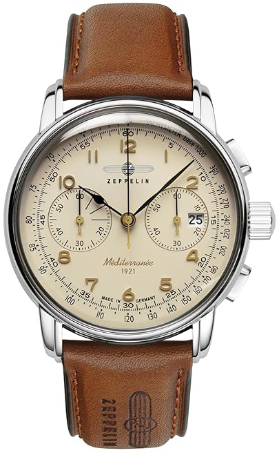 Zeppelin Herrklocka 96705 Mediterranee Beige/Läder Ø42 mm - Zeppelin
